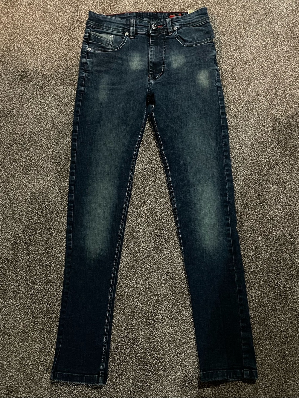 FTG Men's Blue Dark Wash Skinny Jeans